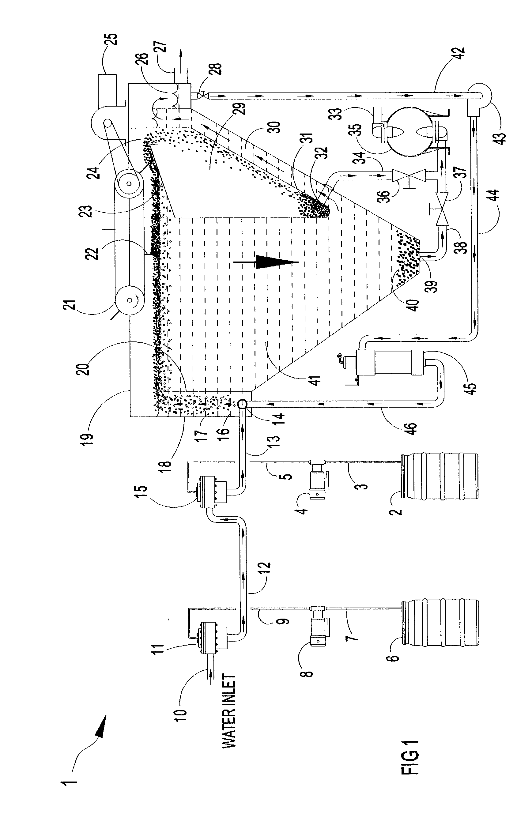 Methods and apparatus for separation of solids from liquids by dissolved gas floatation