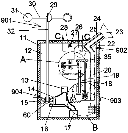 Self-adjustable dust-proof device for construction site