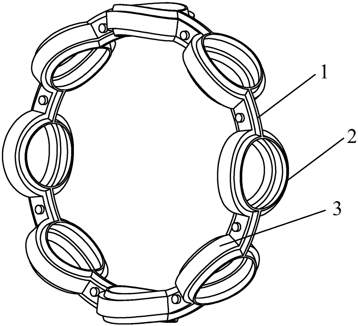 Stamping retainer provided with lubricating oil duct and machining method