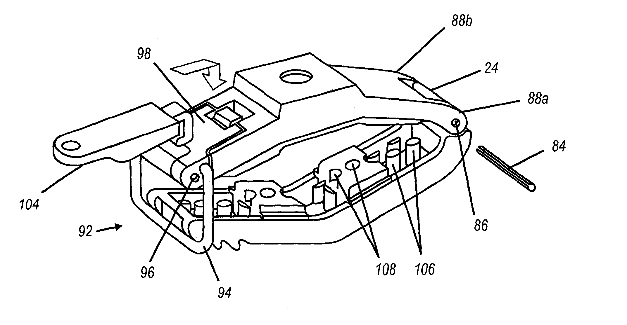 Variably configurable securement arrangement in a load carrier