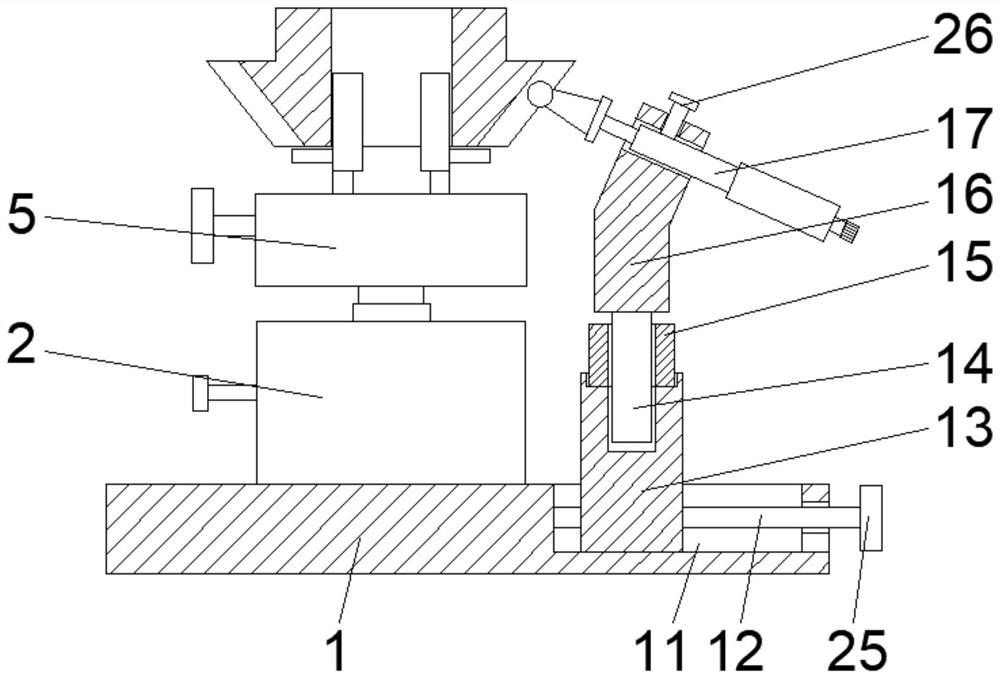 Bevel gear forge piece tooth thickness online detection tool