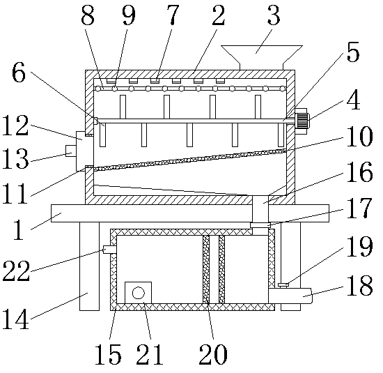 Cleaning device for seed processing