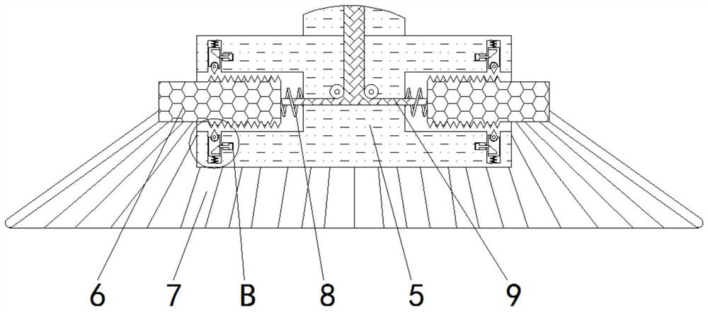 Intelligent floor sweeping robot capable of adjusting contact area according to abrasion degree