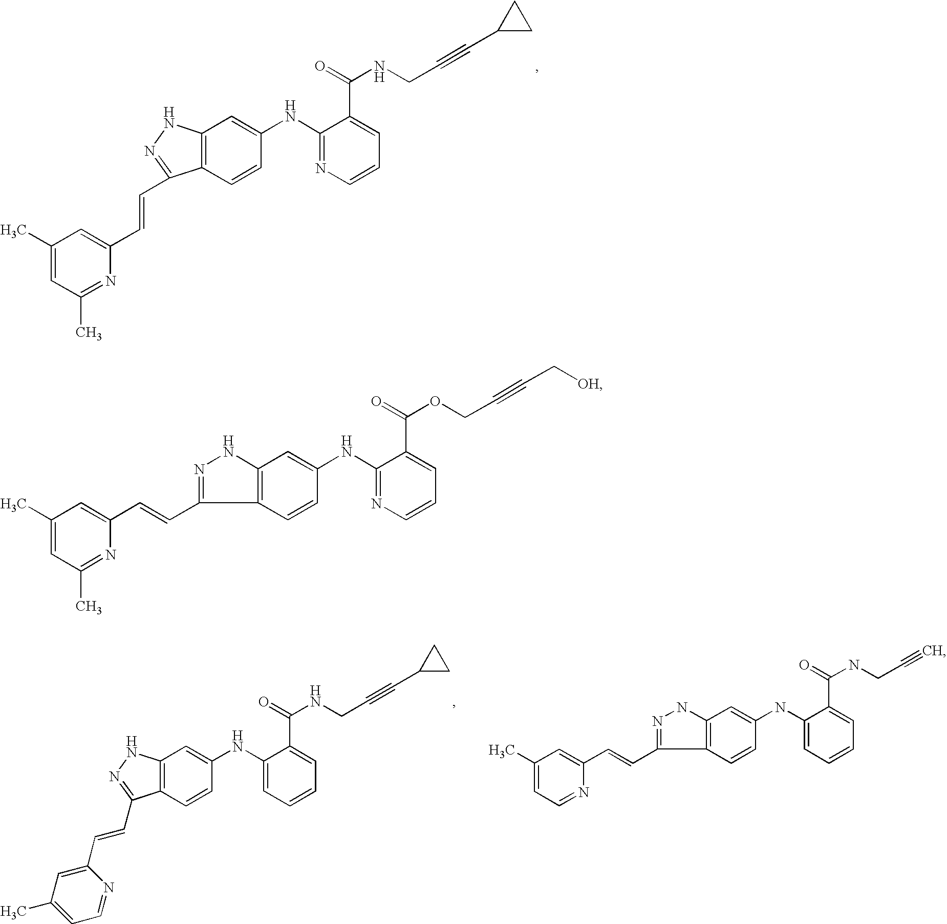 Indazole compounds and pharmaceutical compositions for inhibiting protein kinases, and methods for their use