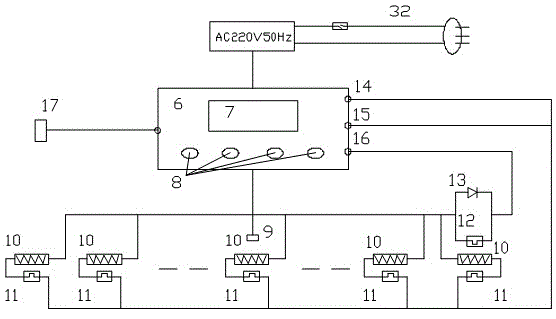 Far infrared intelligent warmer and control circuit thereof