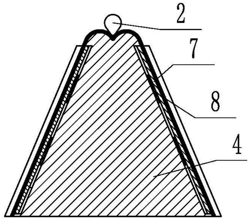 A wedge wire clamp