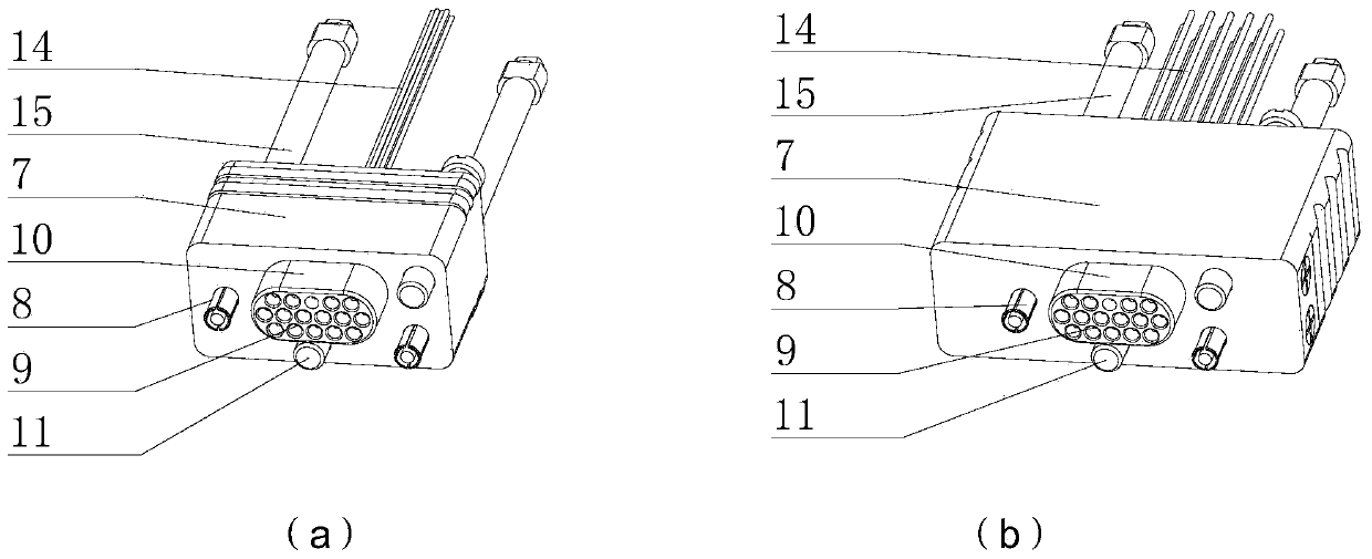 Spaceborne integrated miniaturized composite connector