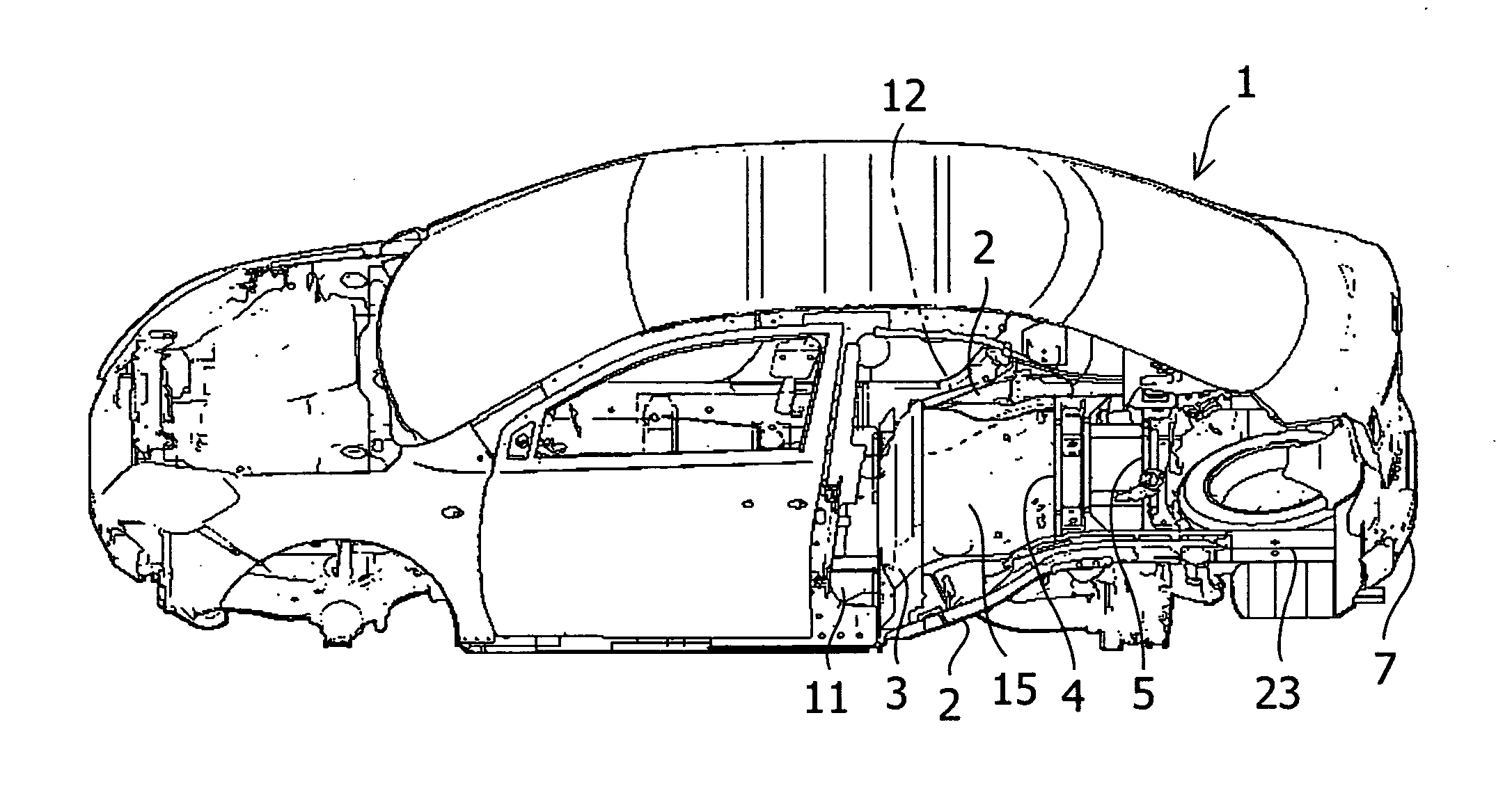 Vehicle body rear structure