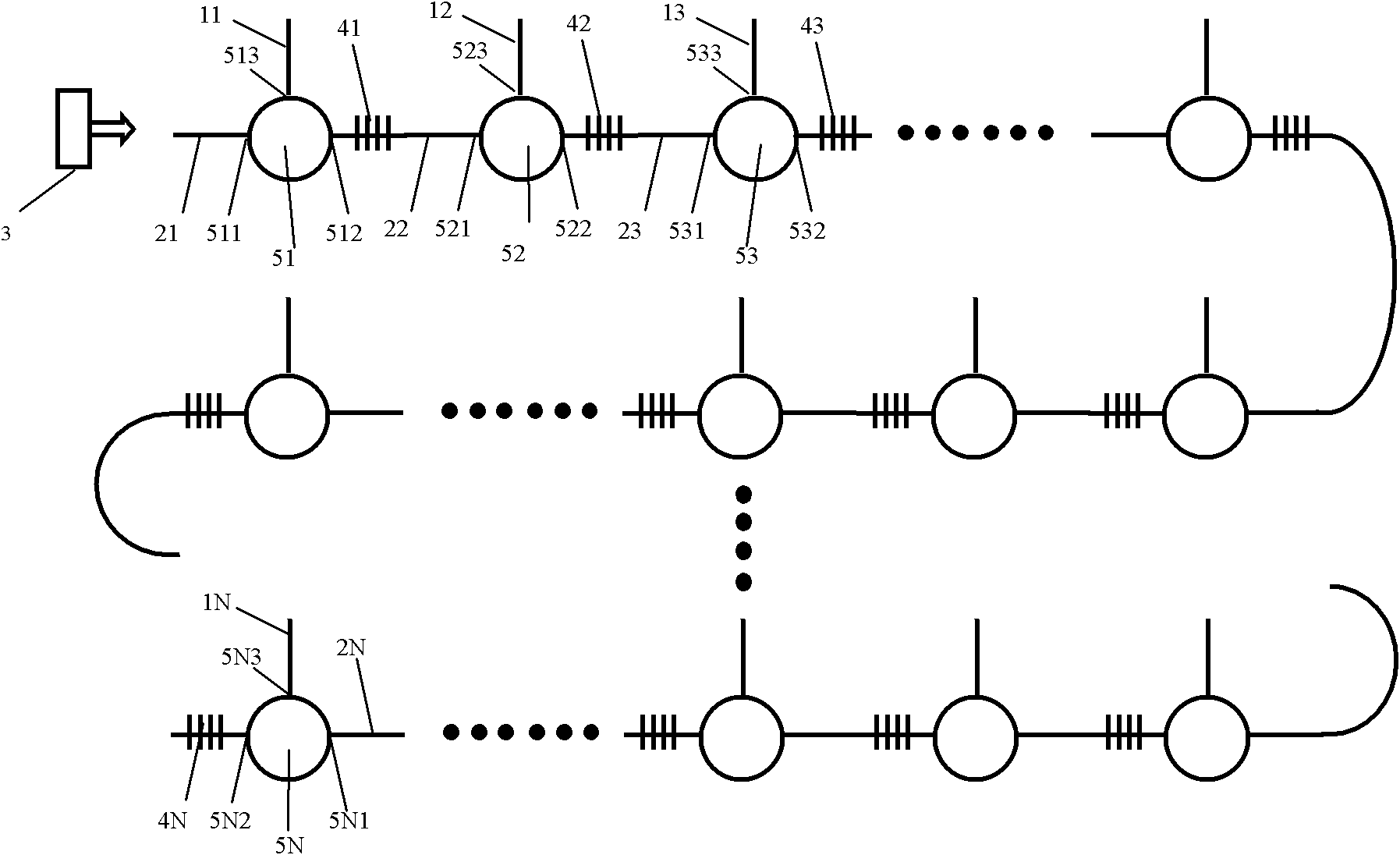 Display screen structure realized by optical fibers