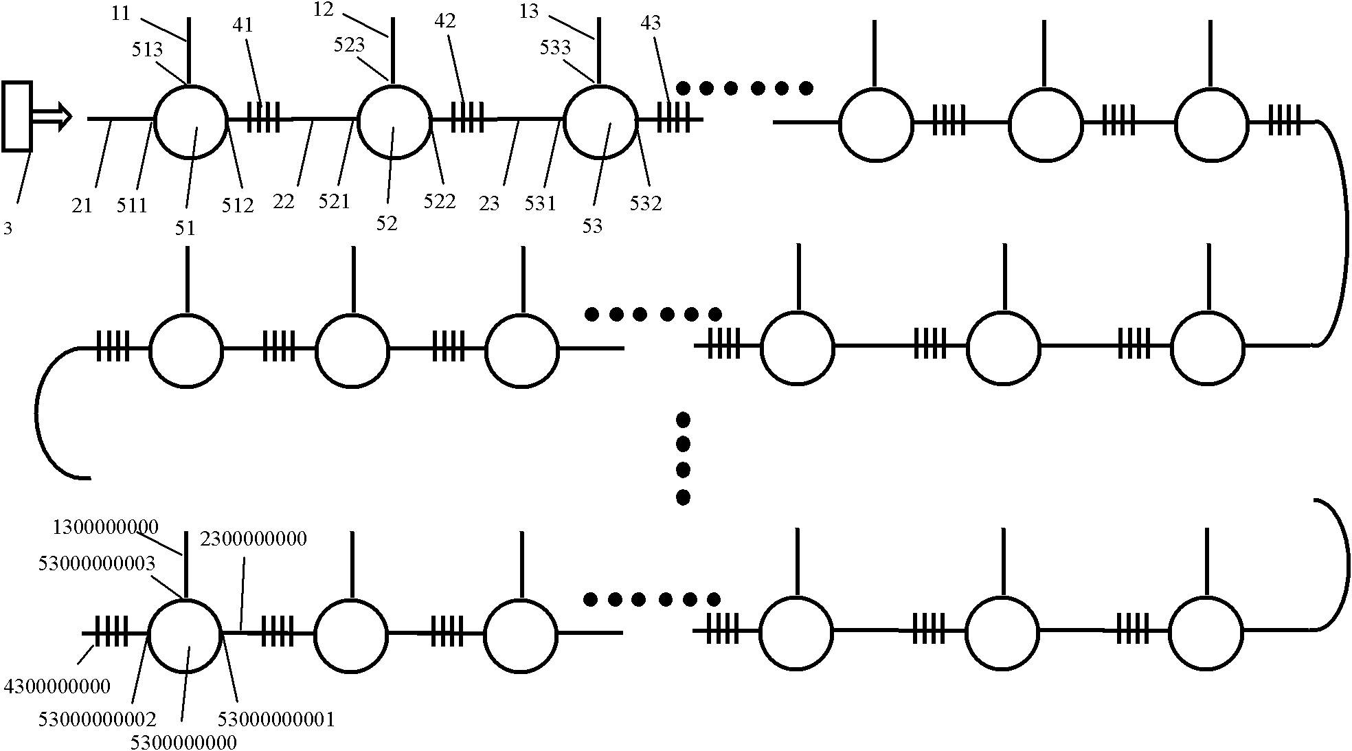 Display screen structure realized by optical fibers