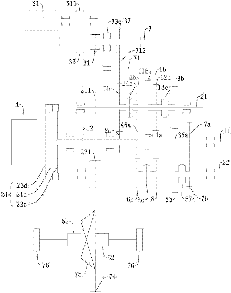 Power driving system and vehicle