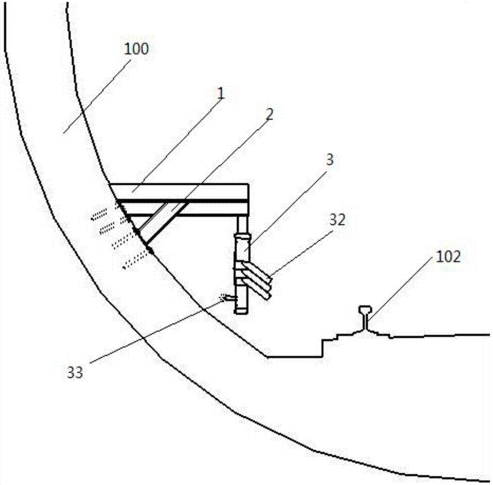 Rapid decentralization device and method used for subway decentralization platform to rail-travelling area