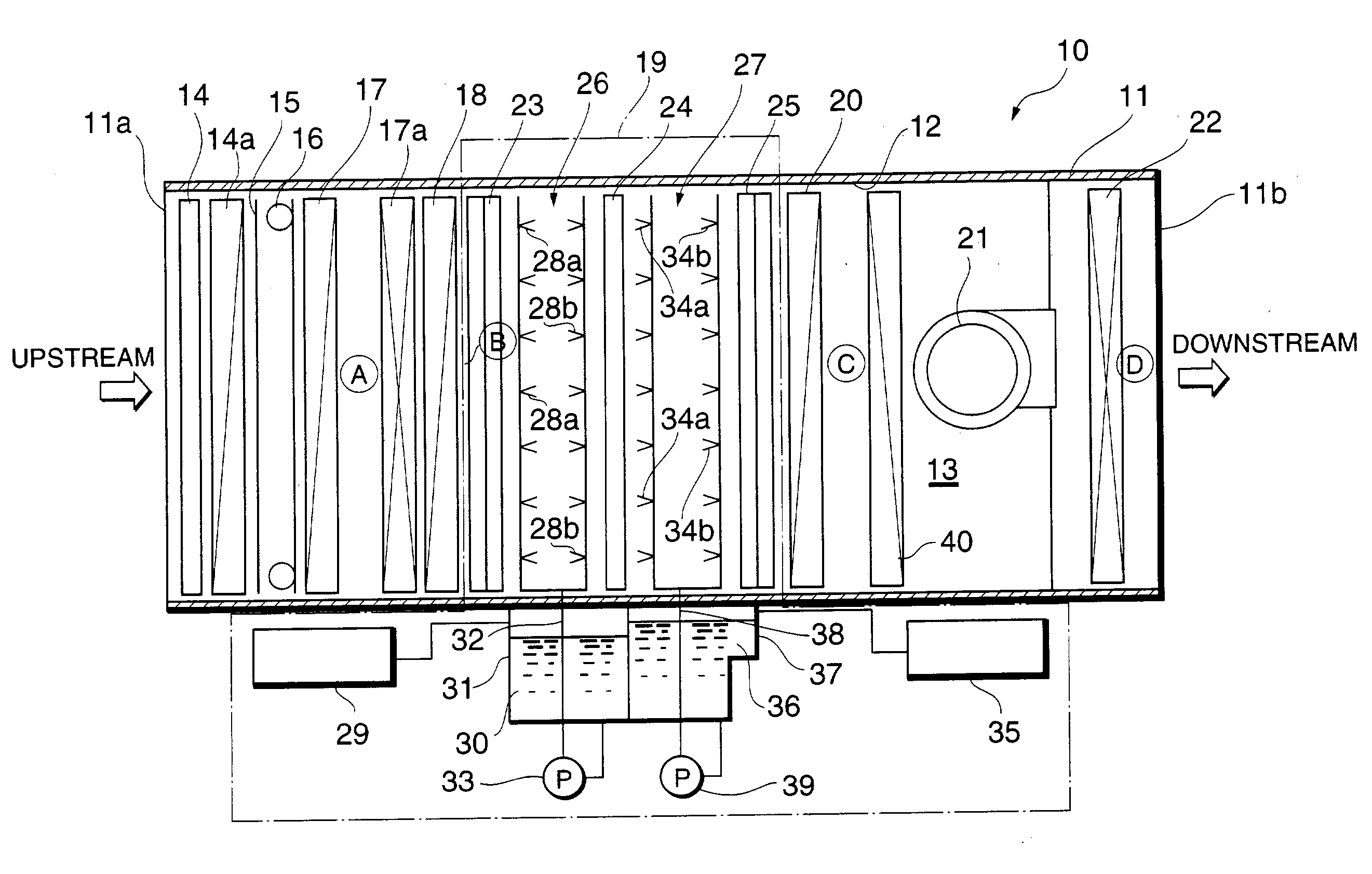 Method for removing impurity contents in the air