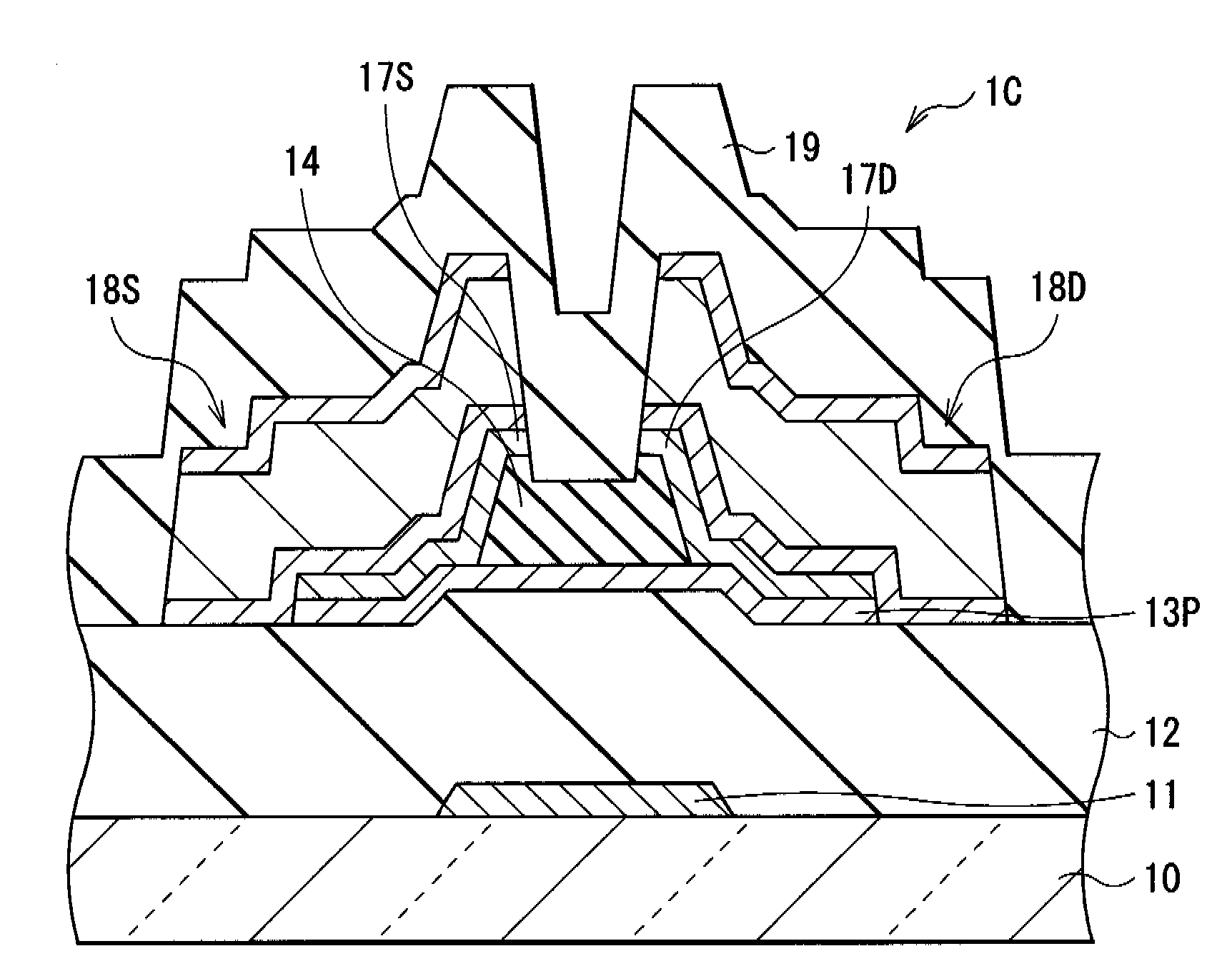 Method of manufacturing thin film transistor, thin film transistor, and display unit