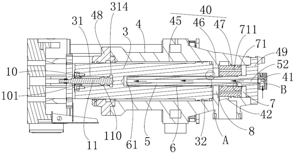 Assembling process of double oil cylinder pushing mechanism for injection molding machine