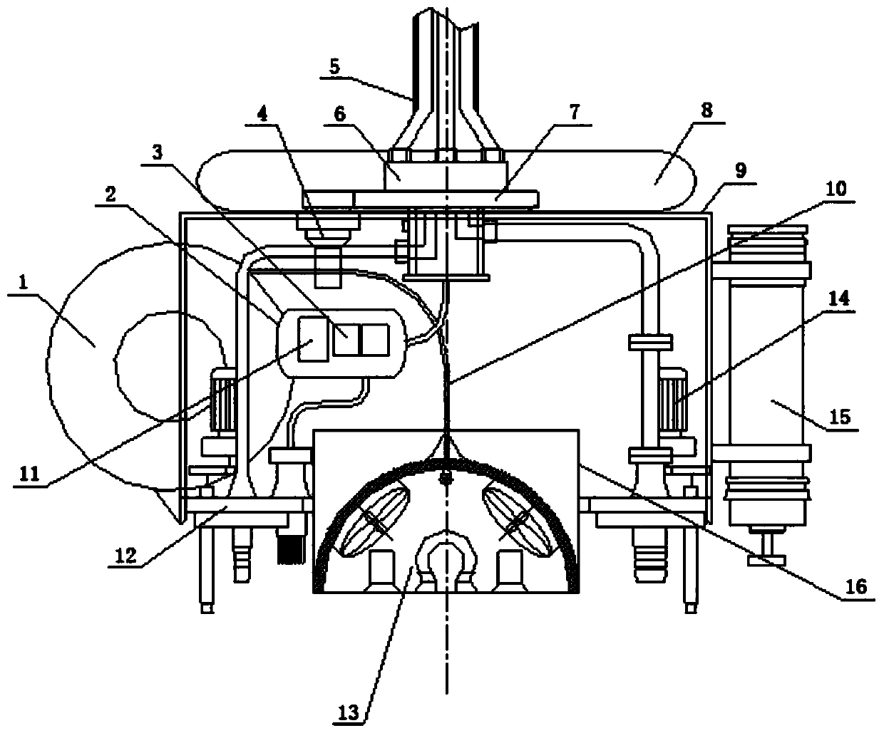 ROV-guided connection device and connection method thereof