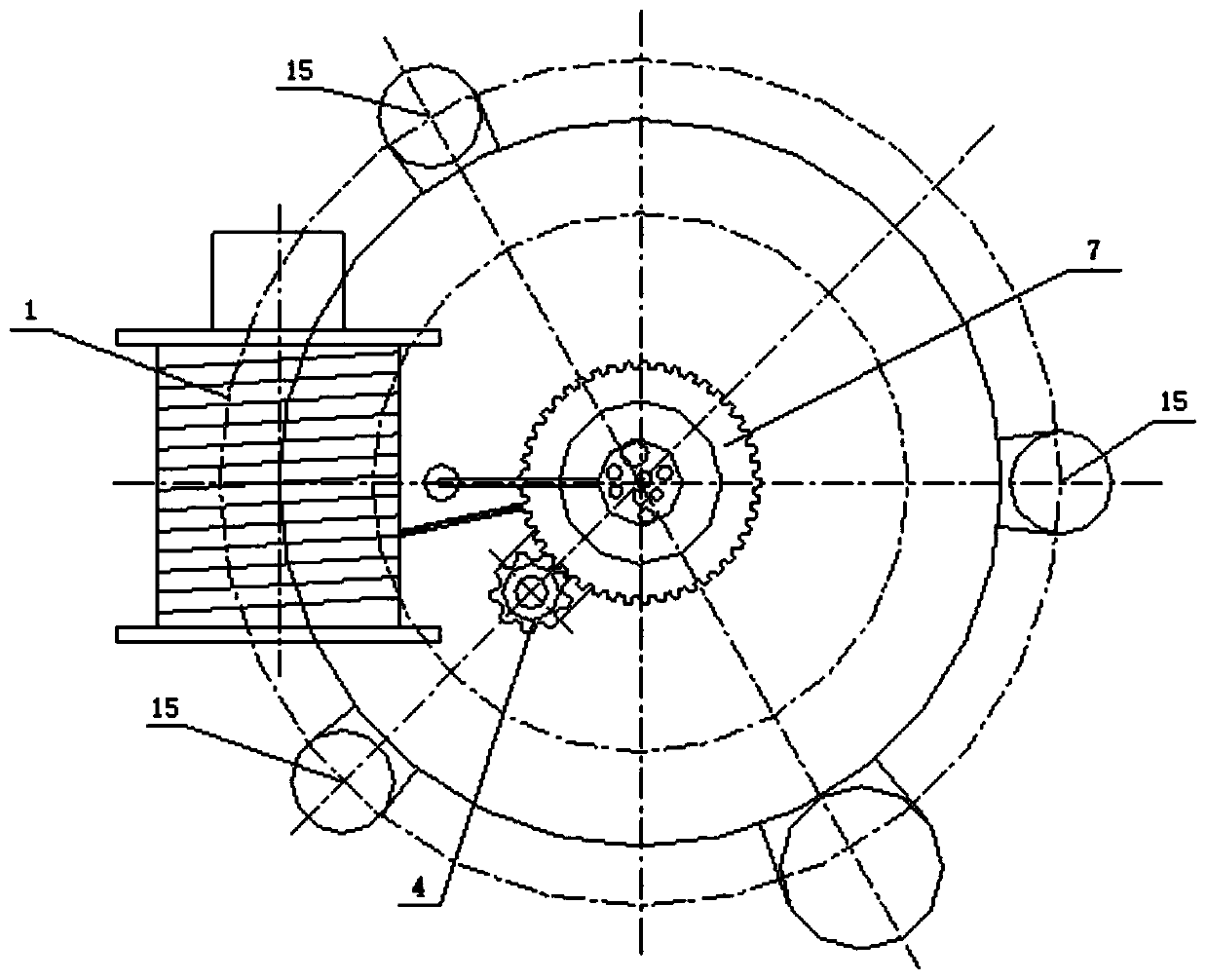 ROV-guided connection device and connection method thereof