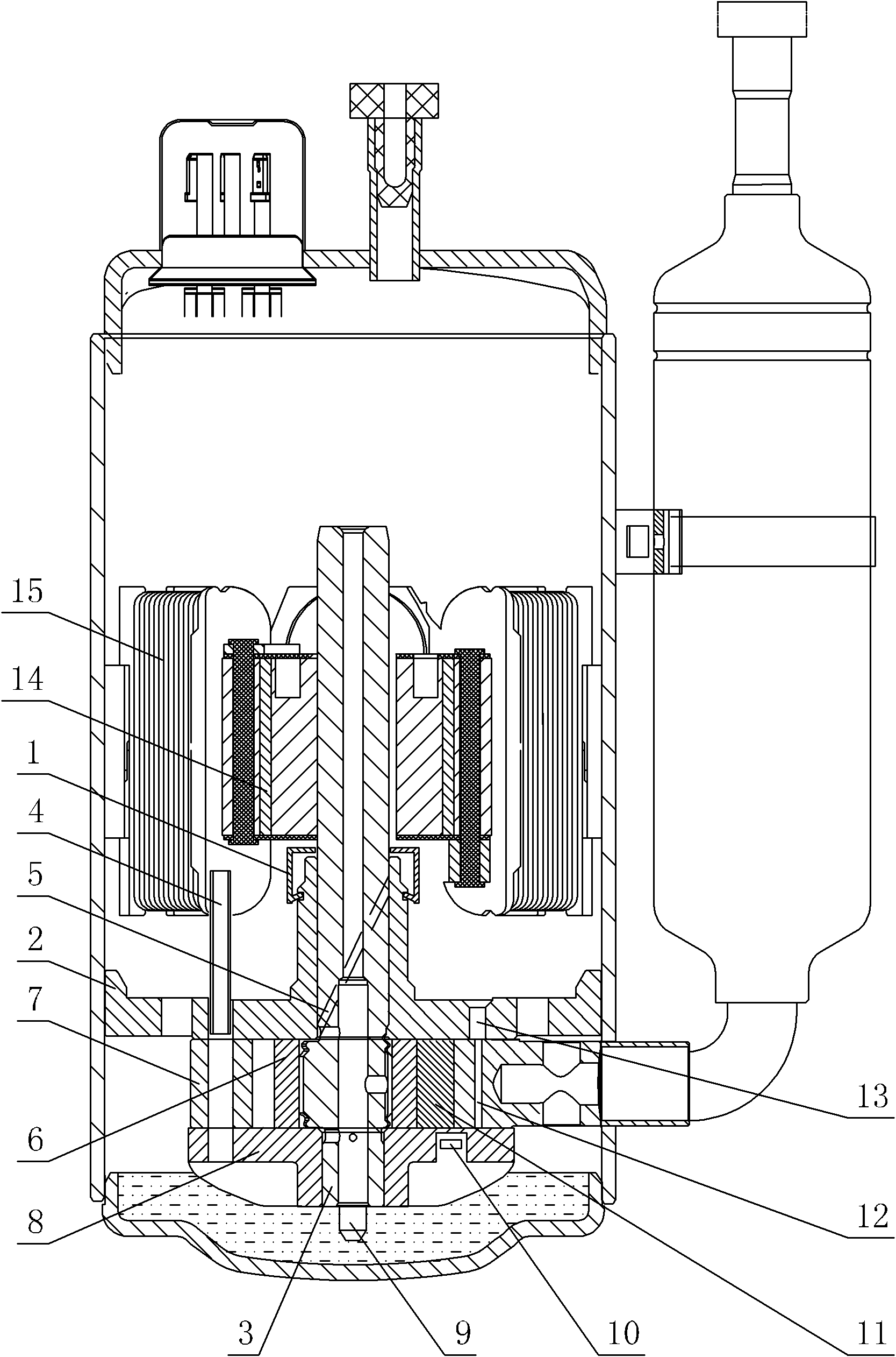 Slide plate lubricating structure of compressor