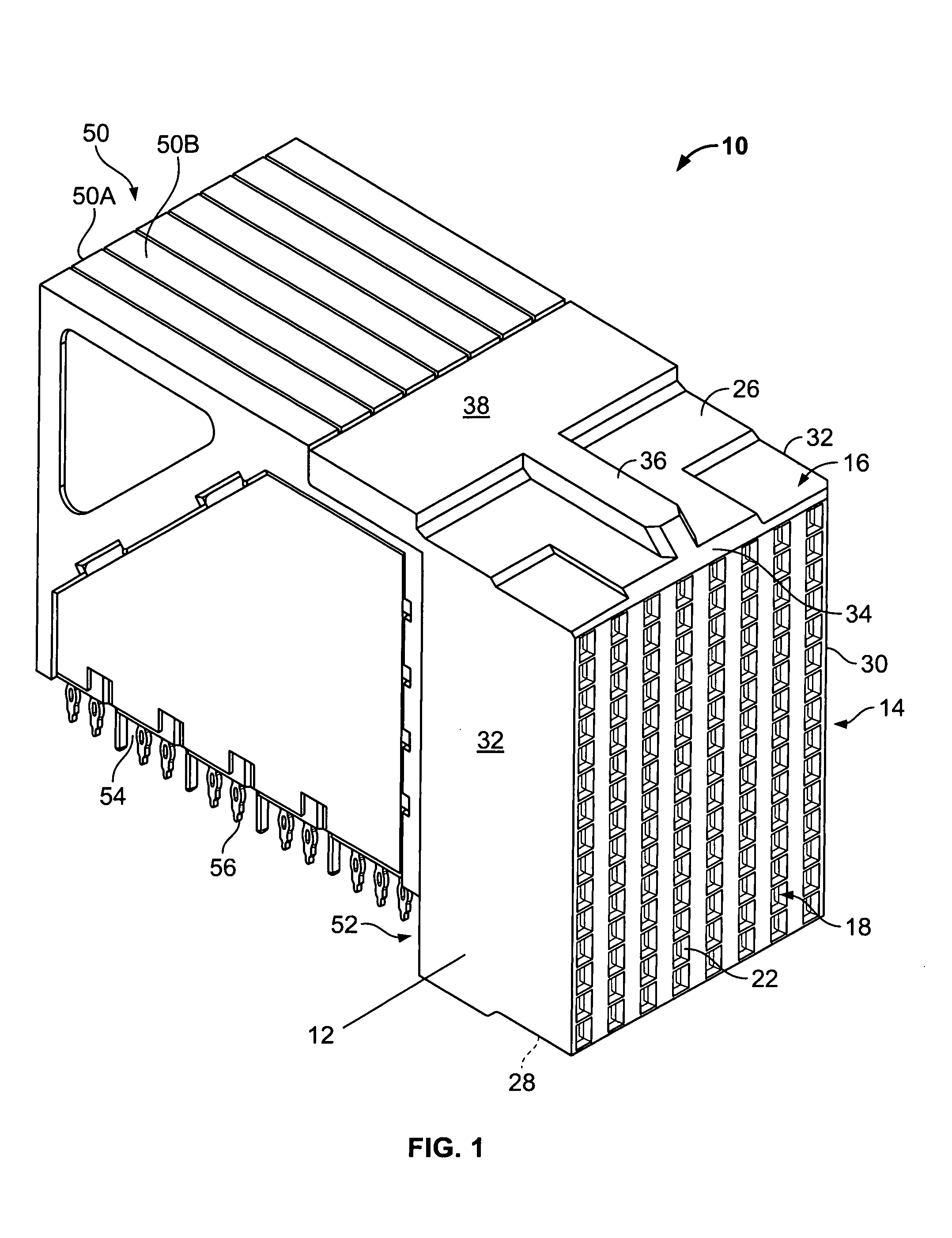 Skew controlled leadframe for a contact module assembly