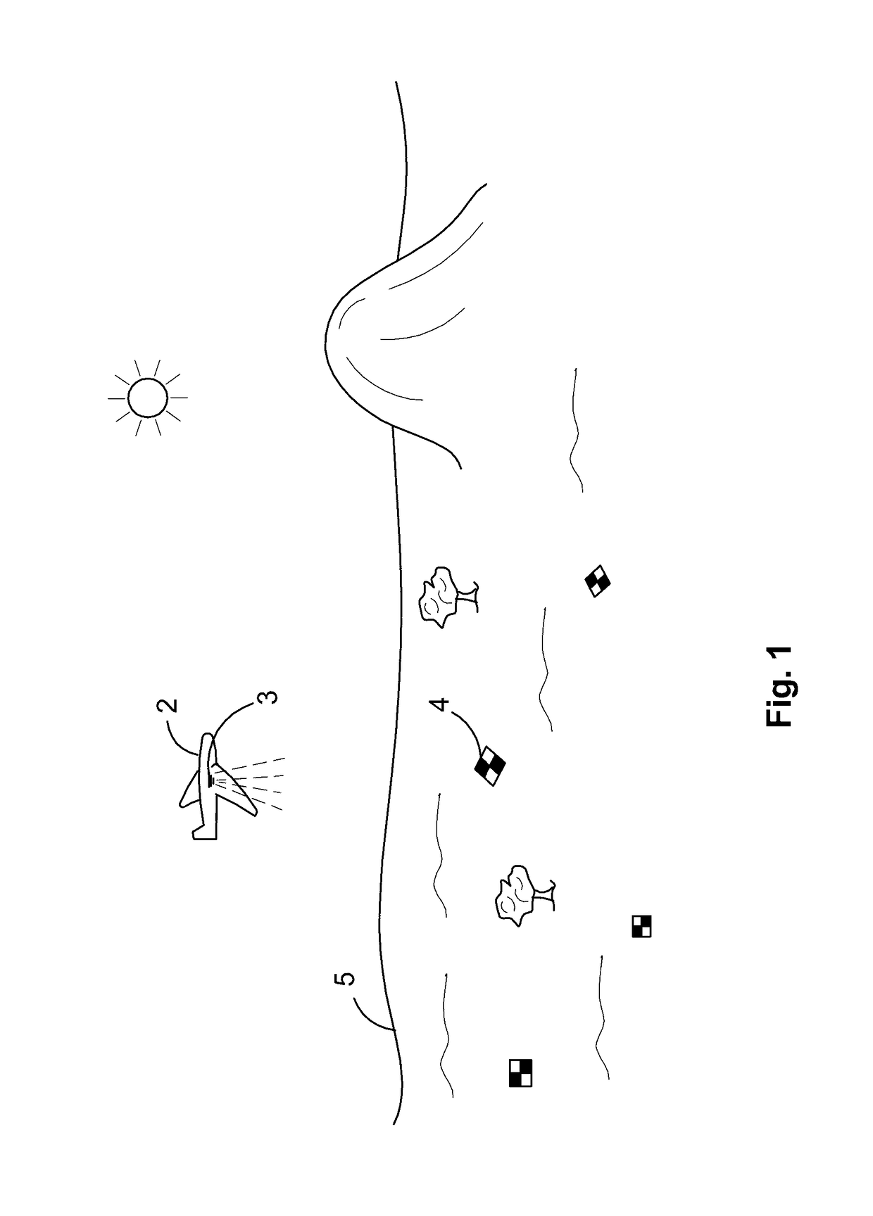 Integrated visual geo-referencing target unit and method of operation