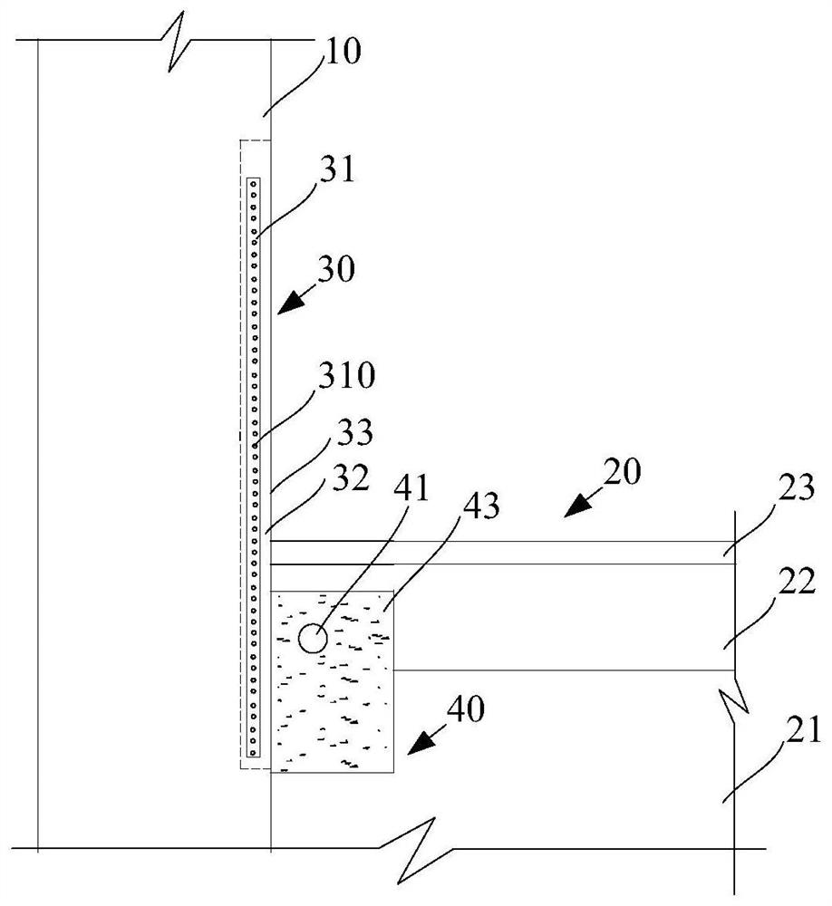 Drainage device and construction method for water seepage at joints of deep foundation pit enclosure structure