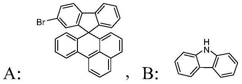 A benzanthracene fluorenyl blue-light phosphorescent host material, a preparing method thereof and applications of the material