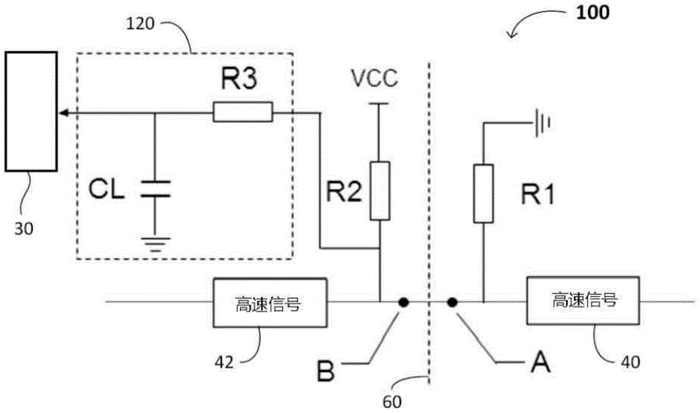 Direct-current level detection circuit between high-speed signal line ports, system comprising the circuit and manufacturing method and application method thereof