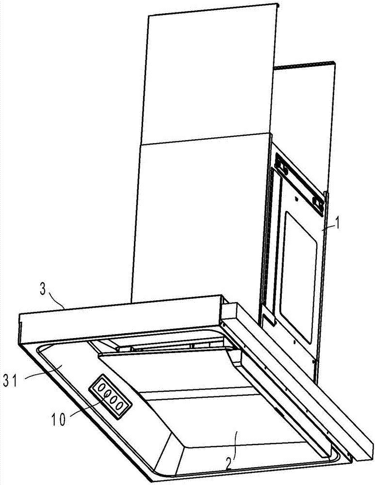 LED lamp capable of realizing directional projection and top suction type range hood applying LED lamp