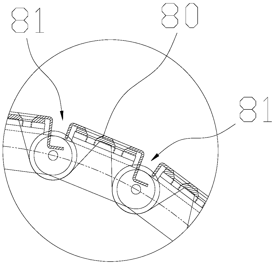 Chain plate type baking tunnel furnace