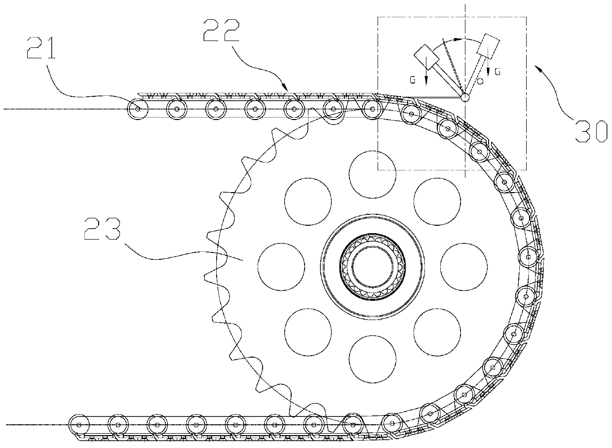 Chain plate type baking tunnel furnace