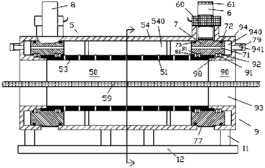 A tea drying device driven up and down by a motor and equipped with an electromagnetic control valve