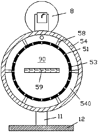 A tea drying device driven up and down by a motor and equipped with an electromagnetic control valve