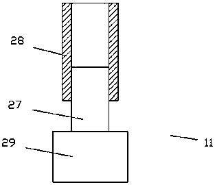 A tea drying device driven up and down by a motor and equipped with an electromagnetic control valve