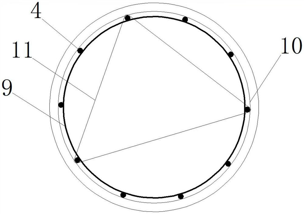 Underground support pile glass fiber rib-reinforcement cage and connecting method thereof