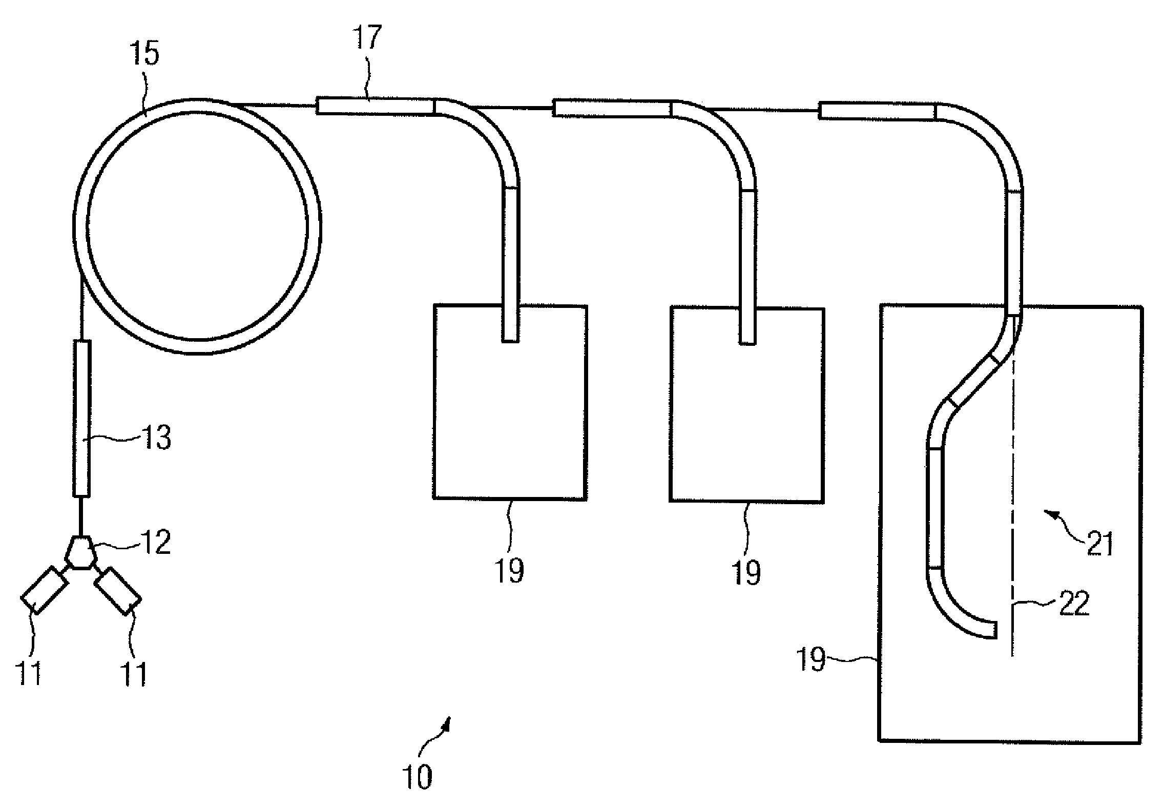 Control unit and method for controlling a radiation therapy system, and radiation therapy system