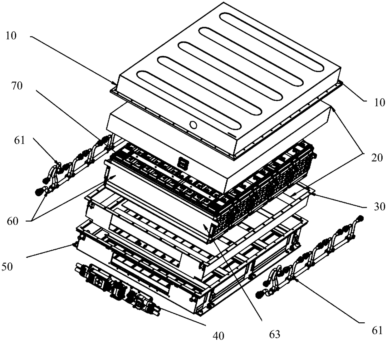 High-rate charging liquid-cooled battery box