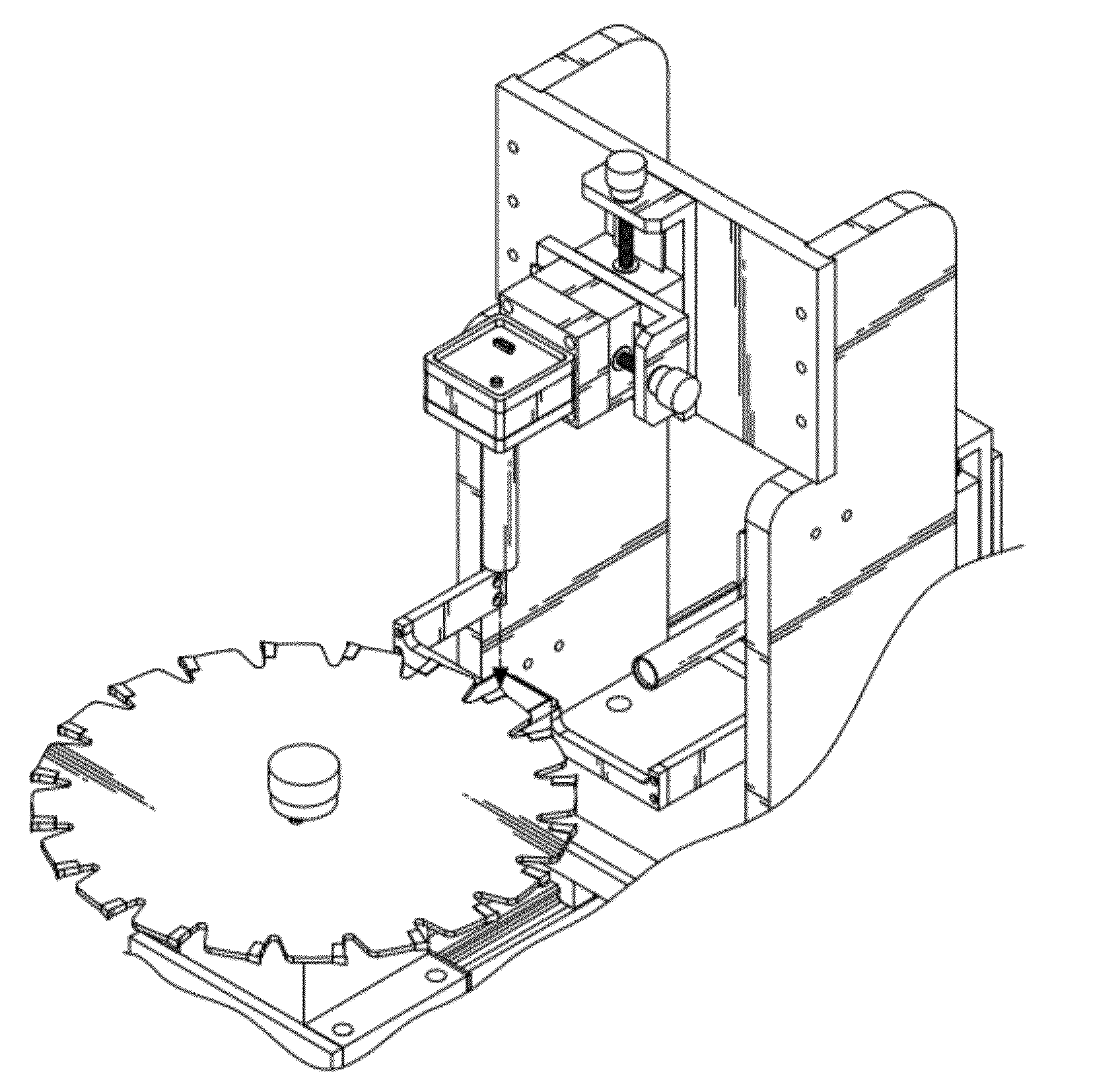 Automated optical inspection system for the runout tolerance of circular saw blades