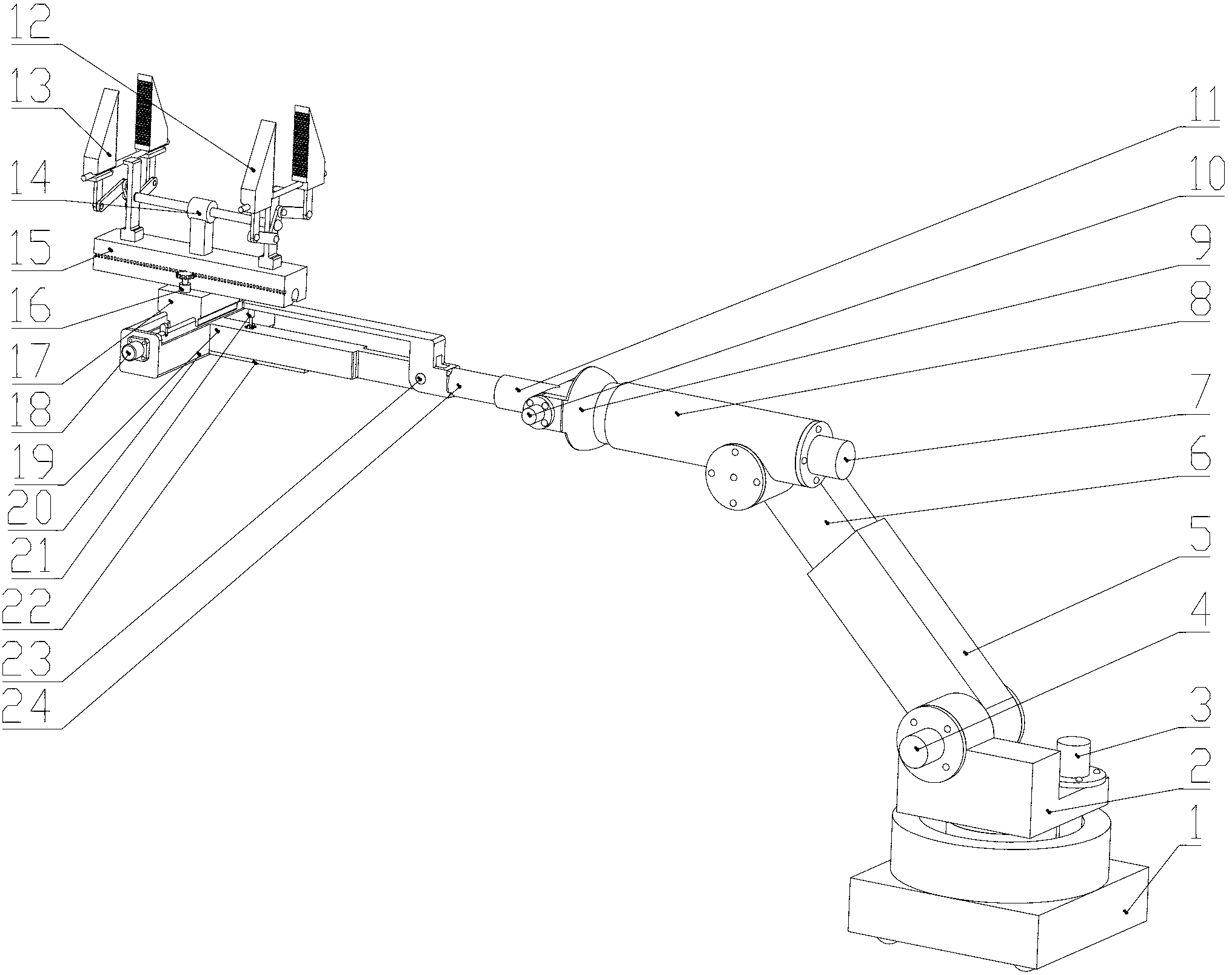 Medical six-degree-of-freedom automatic adjusting manipulator grinding and clamping device for surgical operation