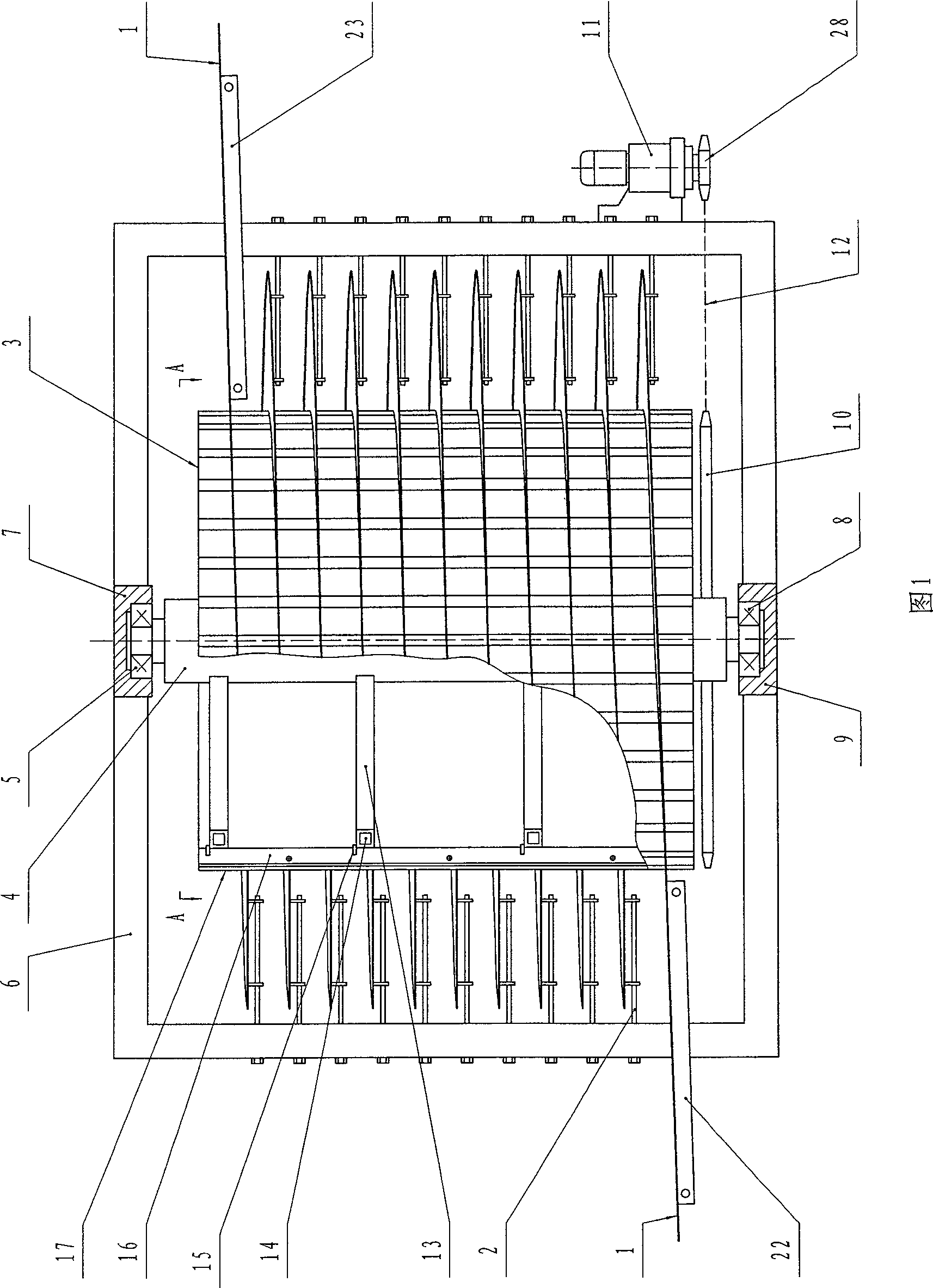 A friction revolving barrel of a helix freezing apparatus