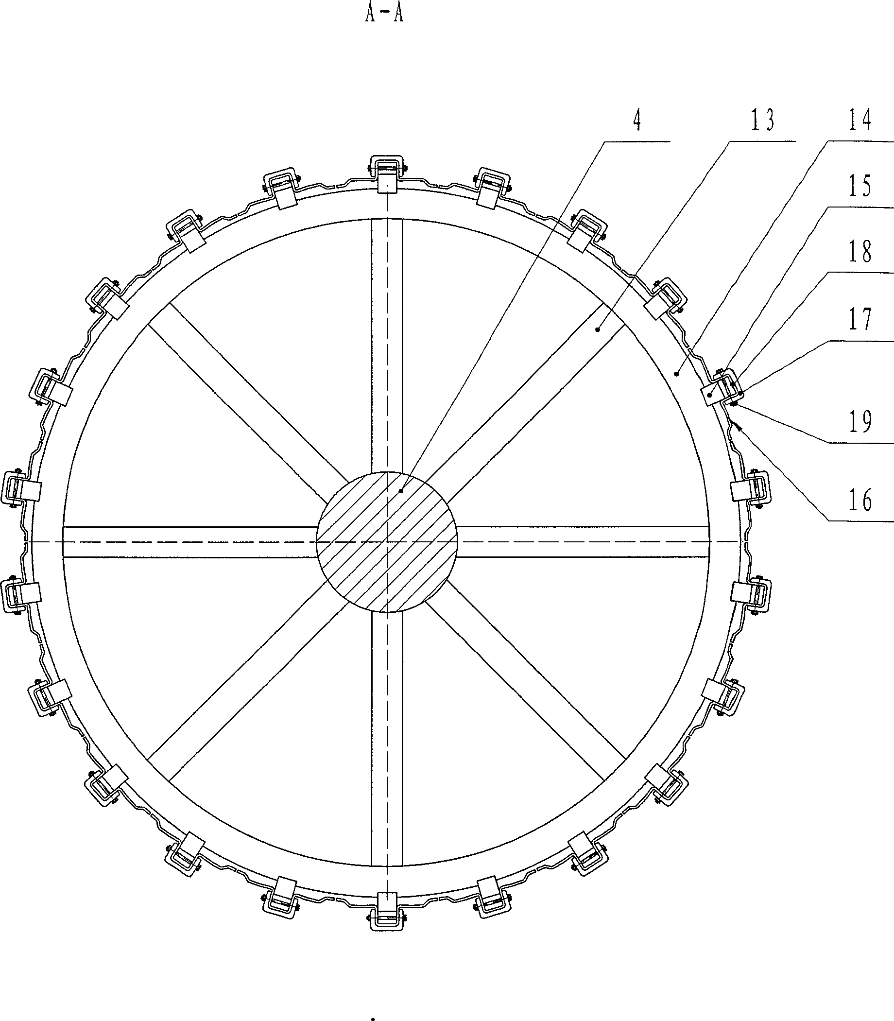 A friction revolving barrel of a helix freezing apparatus