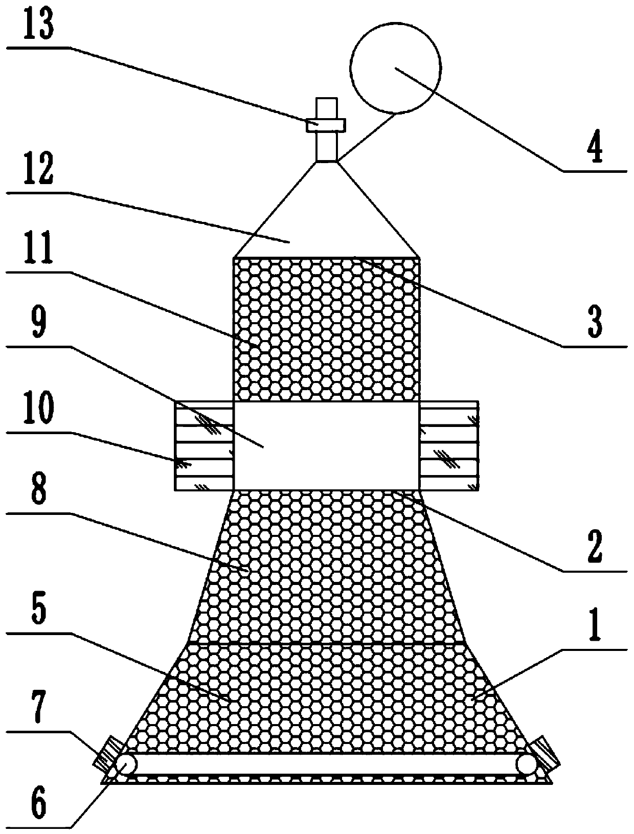 Collecting apparatus for coral sperms and eggs in natural sea area and using method thereof