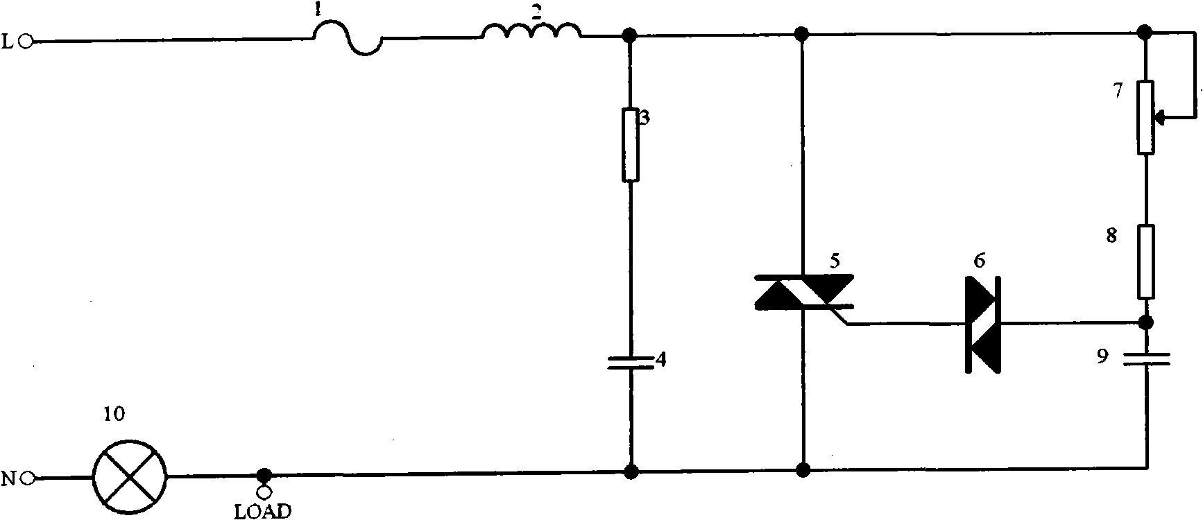 LED light modulation apparatus suitable for controlled silicon dimmer