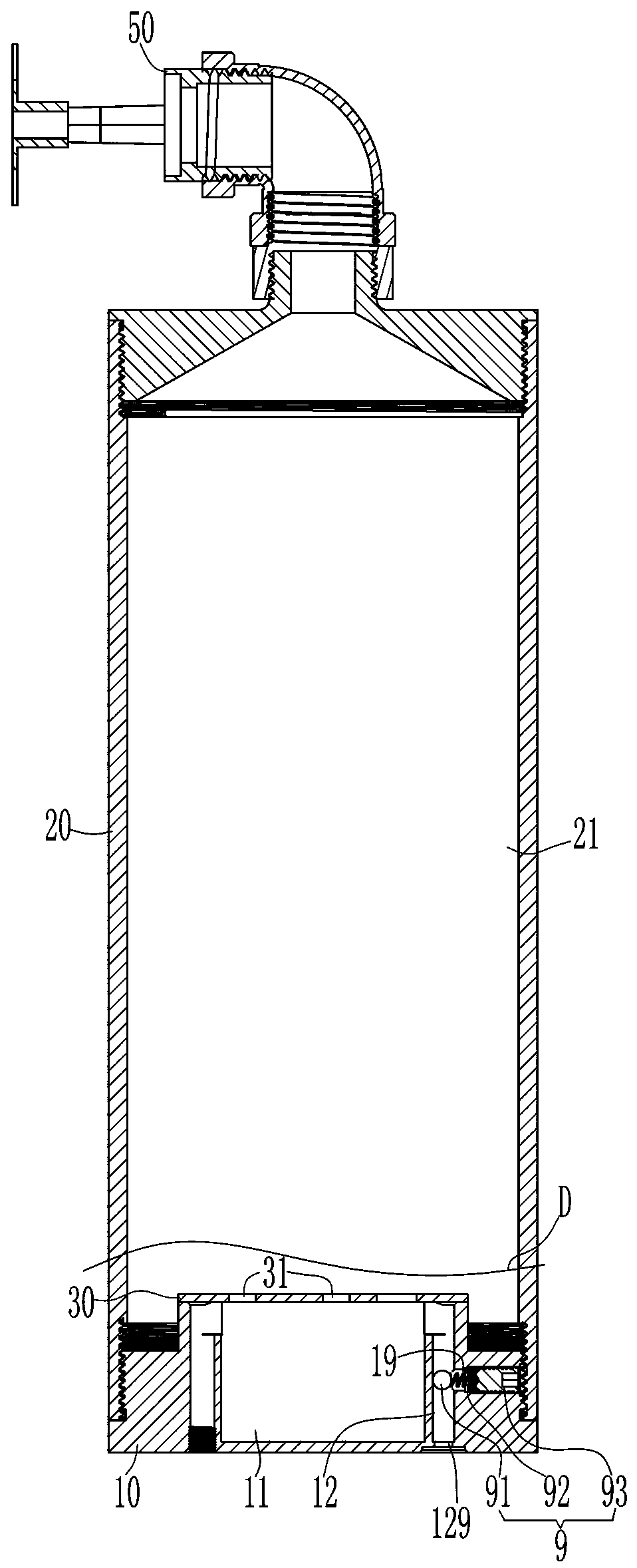 Automatic fire extinguishing device with leakage stopping structure