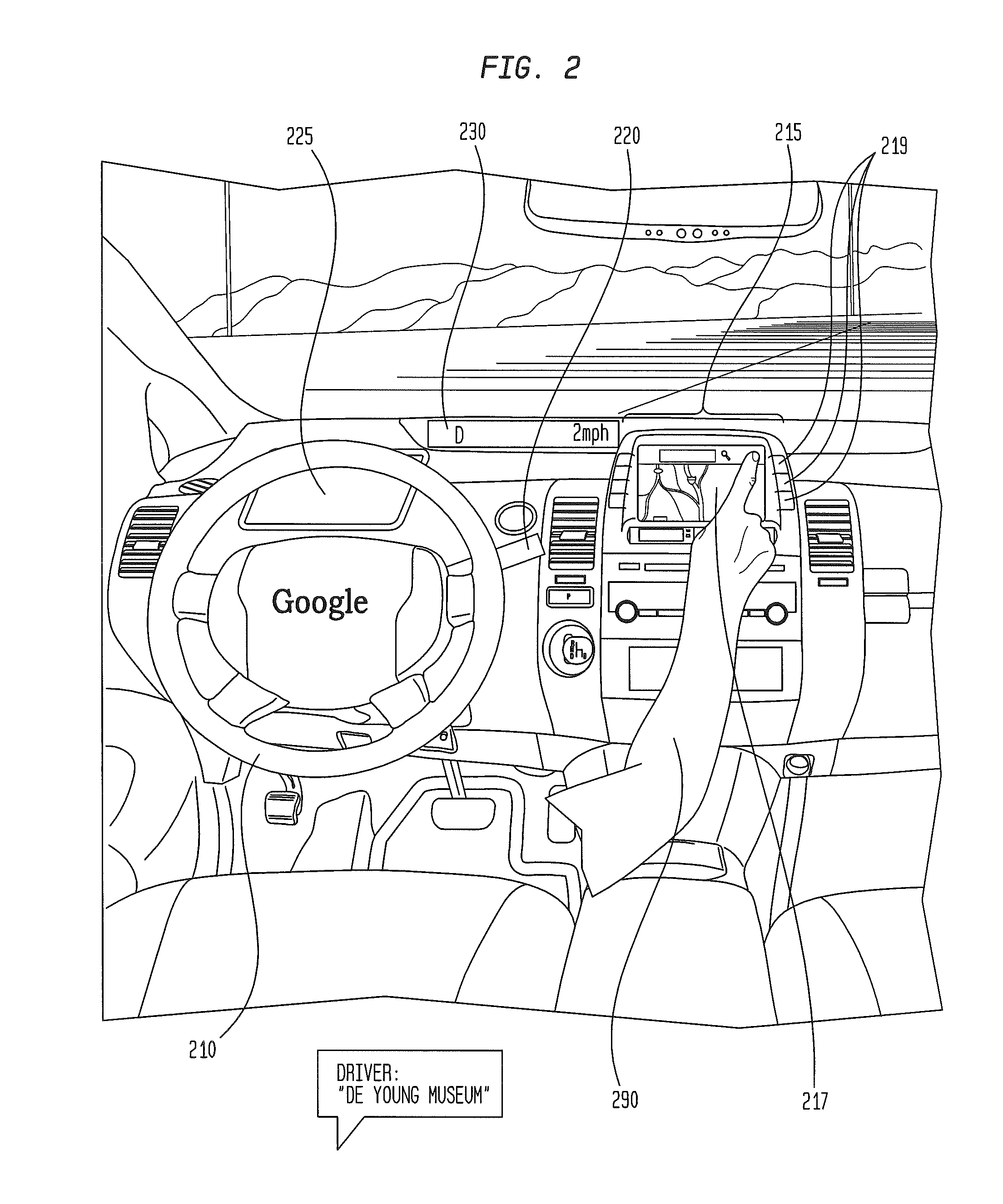 User interface for displaying internal state of autonomous driving system