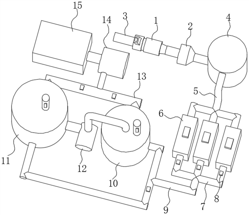 Multi-stage injection type water-soluble waste gas recovery system and waste gas recovery process