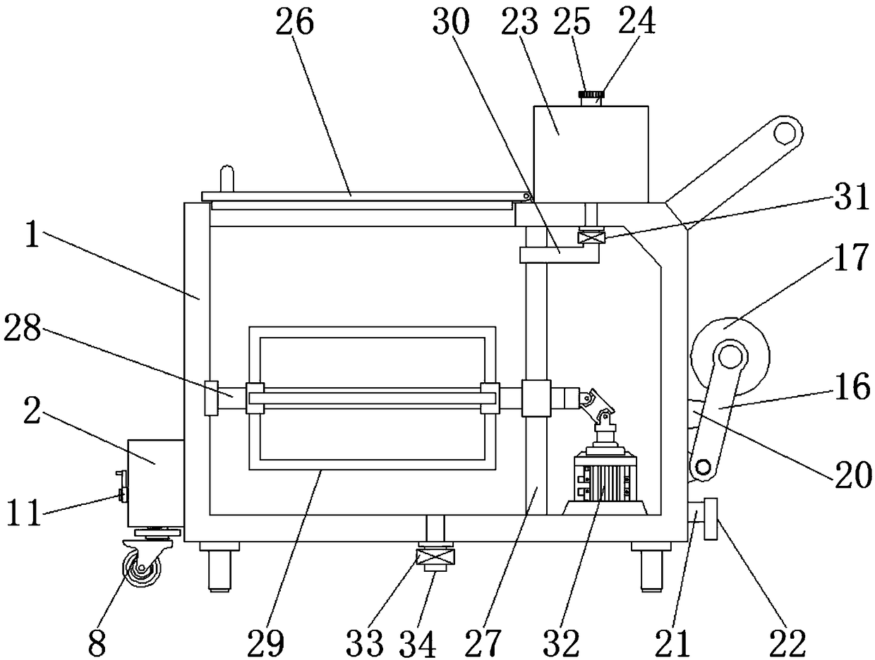 Bleaching device convenient to move and for textile processing