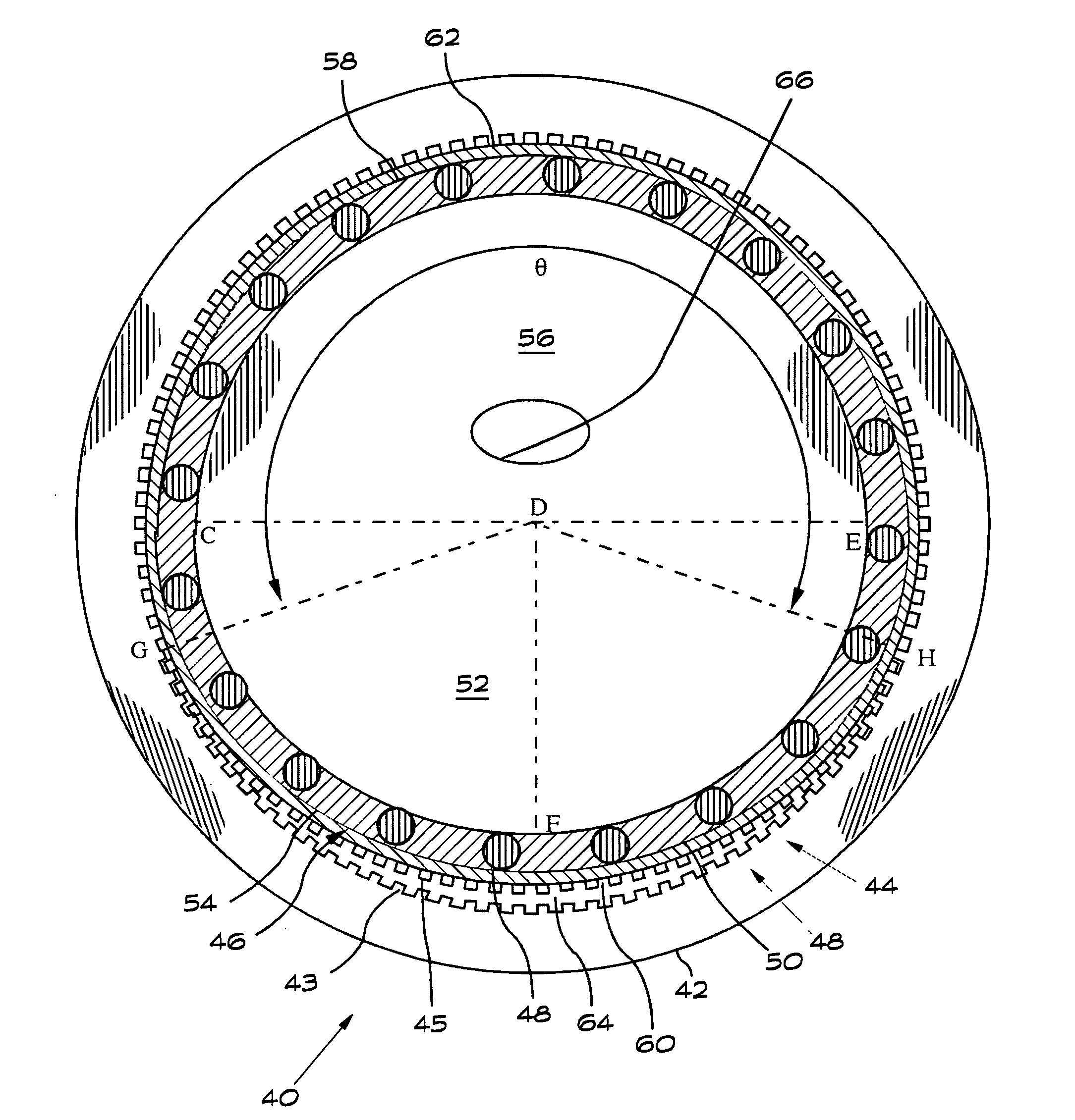 Harmonic drive gear assembly with asymmetrical wave generator and associated flexspline