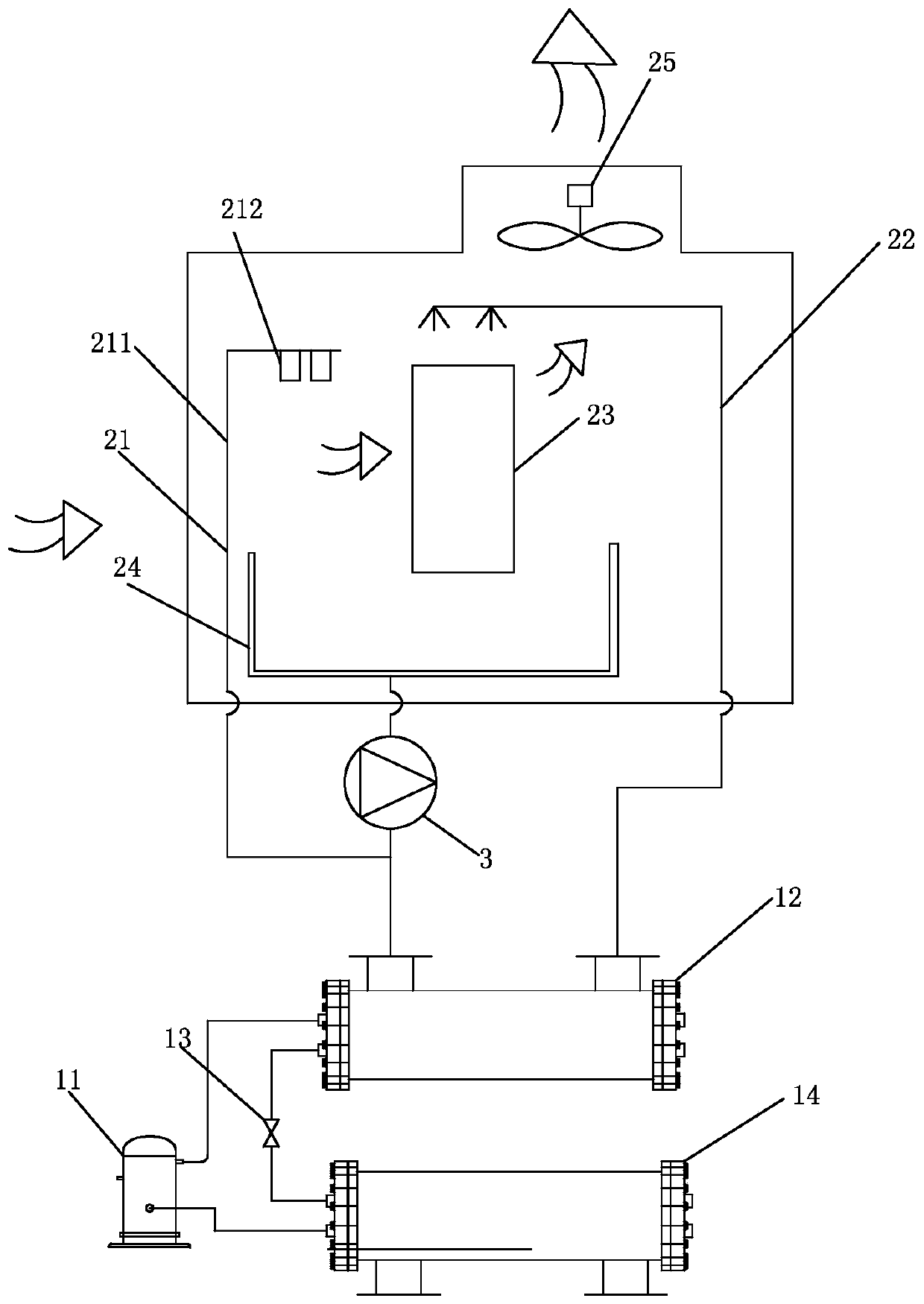 Water cooling unit integrating mist spraying function