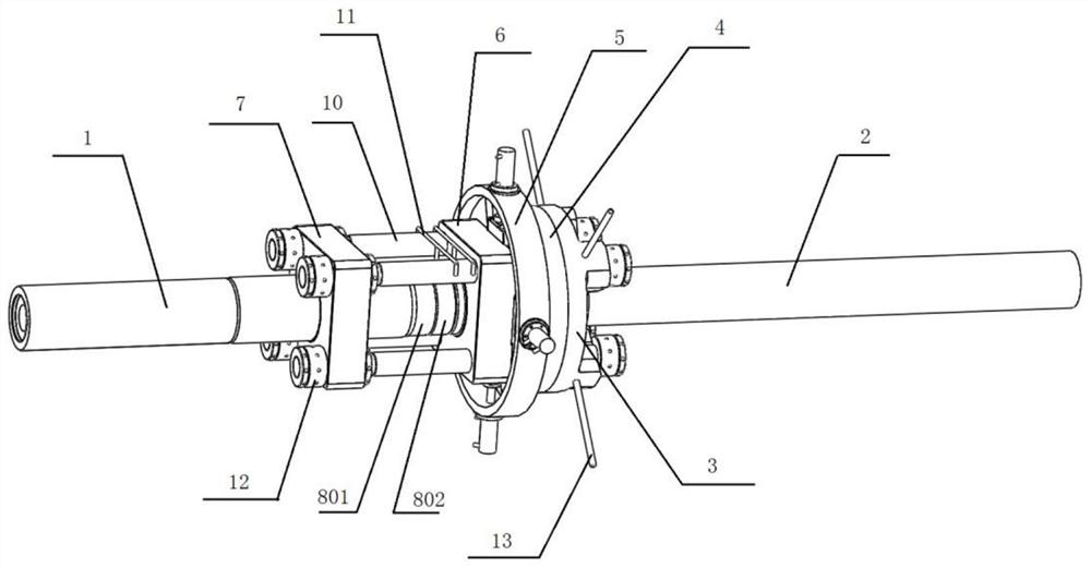 A wind tunnel diaphragm clamping device