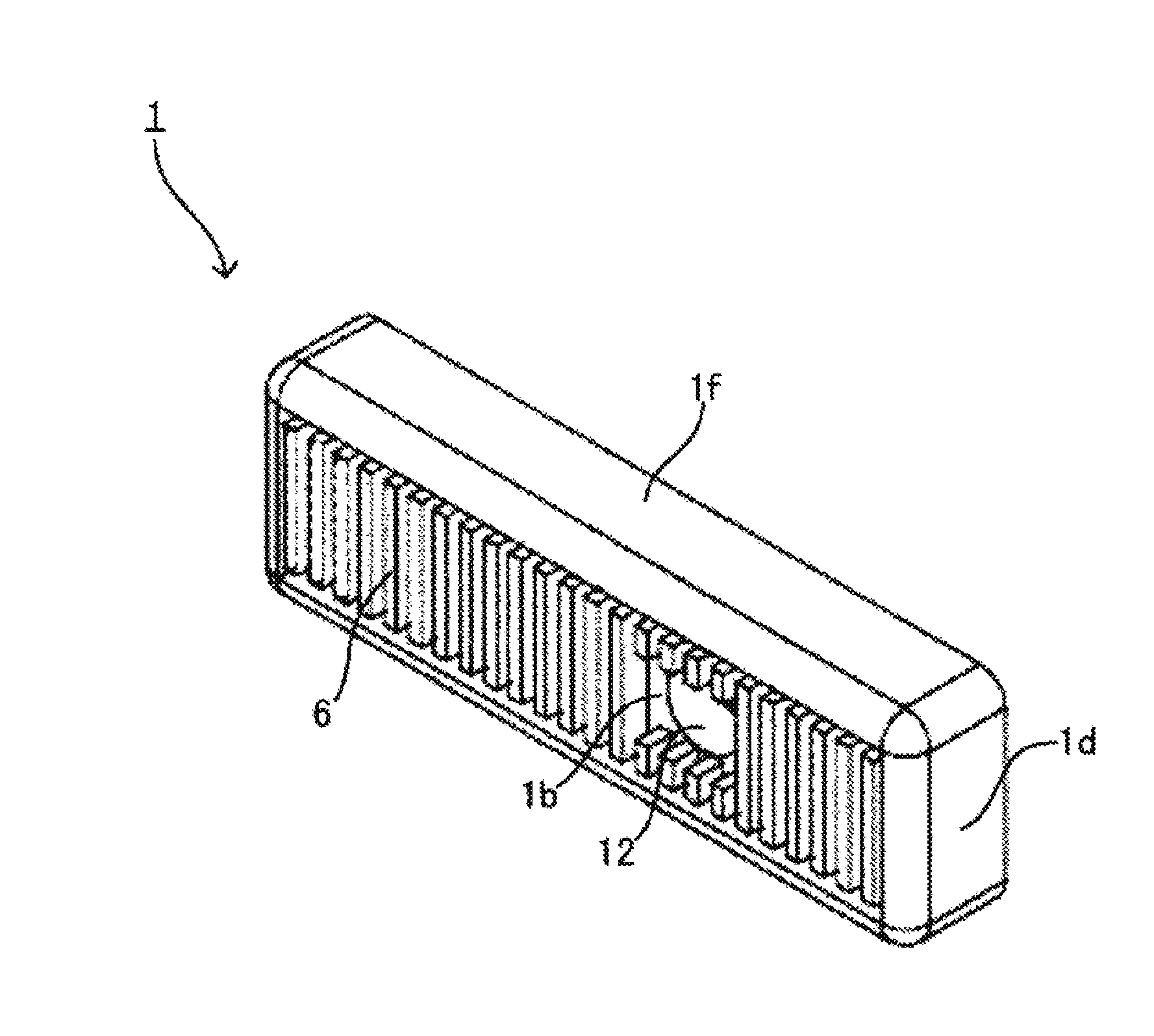 Drip irrigation emitter and drip irrigation device equipped with same